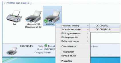 OKI PRO9542DN - Vérifier que le pictogramme OKI C931 est affiché. - 1