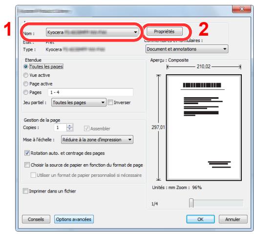 KYOCERA ECOSYS P8060CDN - Configurer les paramètres - 1