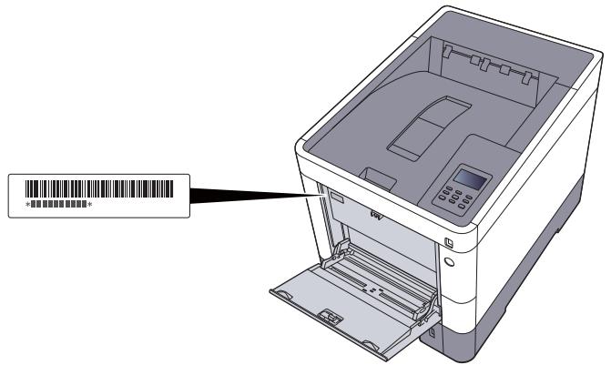 KYOCERA ECOSYS P8060CDN - Vérification du numéro de série de l'équipement - 1