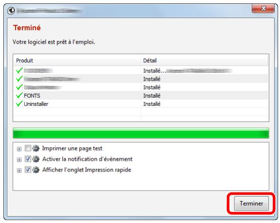 KYOCERA ECOSYS P8060CDN - Terminer l'installation. - 1
