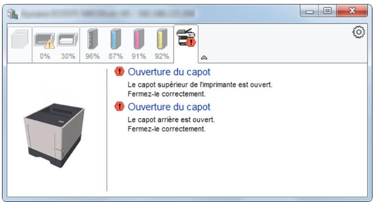 KYOCERA ECOSYS P8060CDN - Onglet alerte - 1