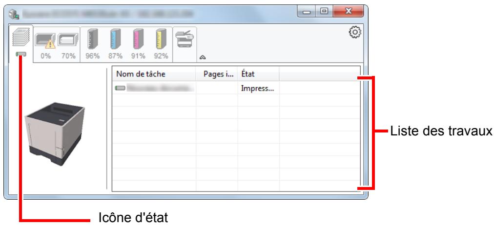 KYOCERA ECOSYS P8060CDN - Onglet progression impression - 1