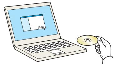 KYOCERA ECOSYS P8060CDN - Insérer le DVD. - 1