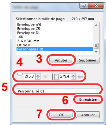 KYOCERA ECOSYS P8060CDN - Enregistrer le format de papier. - 4