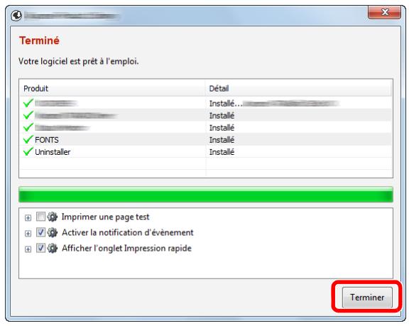 KYOCERA ECOSYS P8060CDN - Terminer l'installation. - 1