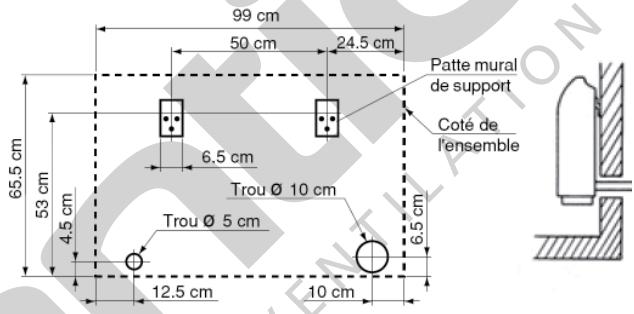 FUJITSU AOYG45LBLA6 - Percement en vue du passage des liaisons frigorifiques - 4