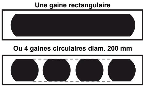 FUJITSU AOYG45LBLA6 - Gabarits pour la connexion des gaines de soufflage - 1
