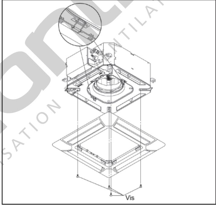 FUJITSU AOYG45LBLA6 - Mise en place de la façade sur le corps de l'appareil - 4