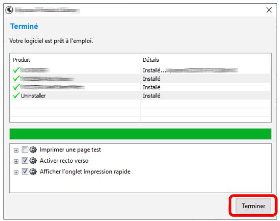 KYOCERA ECOSYS P3260DN - Terminer l'installation. - 1