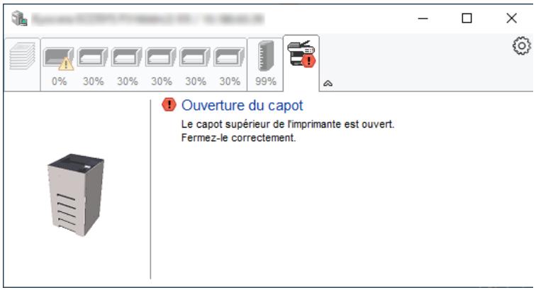 KYOCERA ECOSYS P3260DN - Onglet alerte - 1