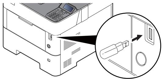 KYOCERA ECOSYS P3260DN - Brancher le lecteur USB. - 1