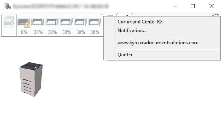 KYOCERA ECOSYS P3260DN - Menu contextuel de status monitor - 1