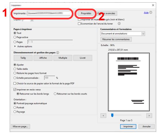 KYOCERA ECOSYS P3260DN - Configurer les paramètres - 1