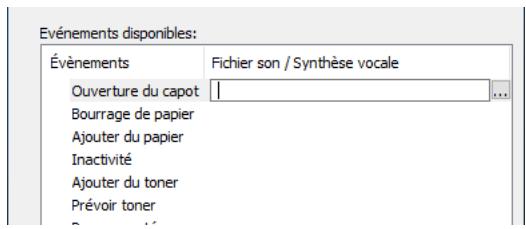KYOCERA ECOSYS P3260DN - Cliquer sur la colonne fichier son / synthèse vocale. - 1