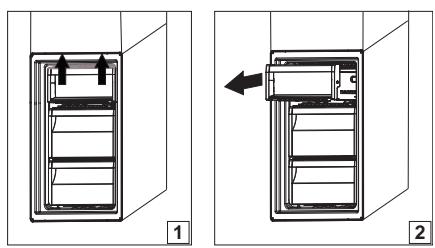 WHIRLPOOL W7X82OOXH  - W7X 82O OX - W7X 82O OX H - Retirer le récipient du bac du congélateur - 1