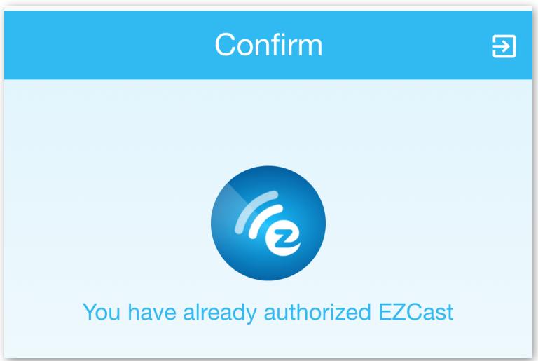 AMAZON ECHO - Log out EZCast account from top-right - 1