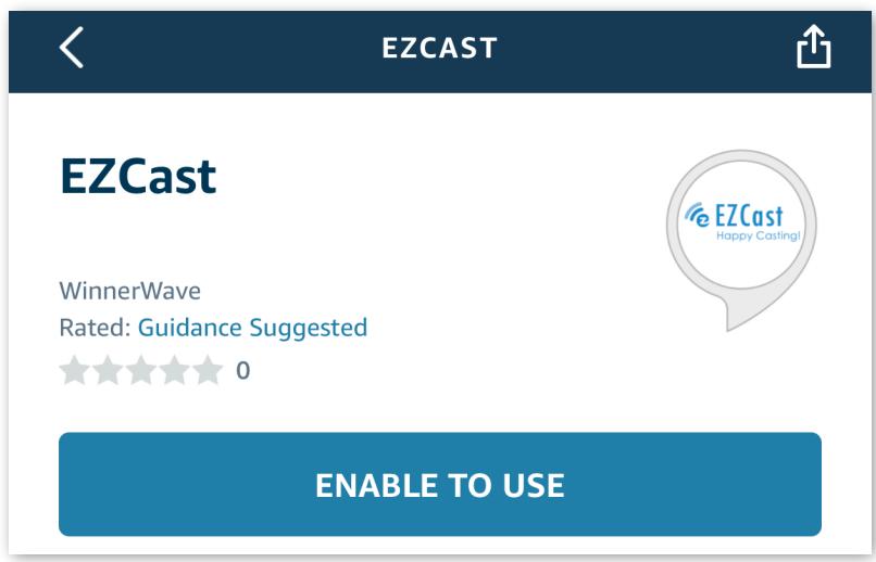 AMAZON ECHO - Re-enable EZCast skill - 1