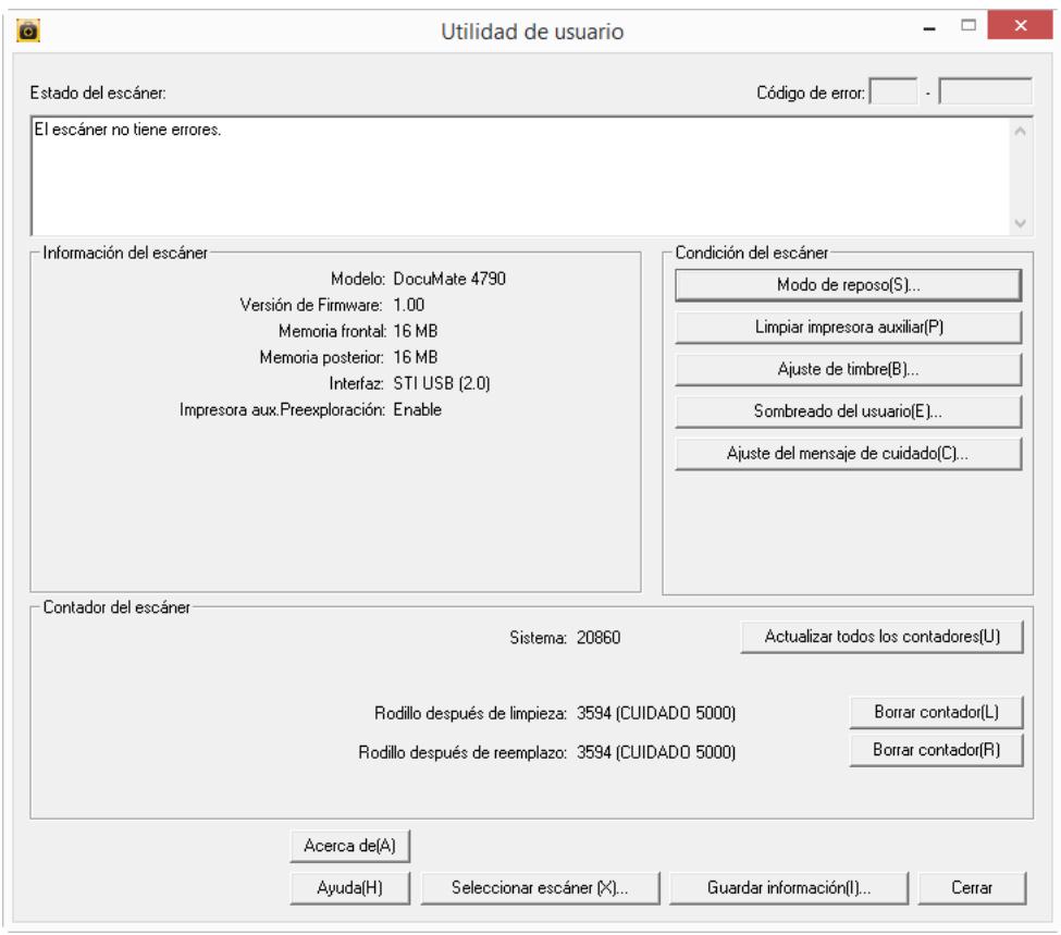 XEROX DOCUMATE 4790 - Réinitialisation du compteur de rouleau dans l'utilitaire utilisateur - 1