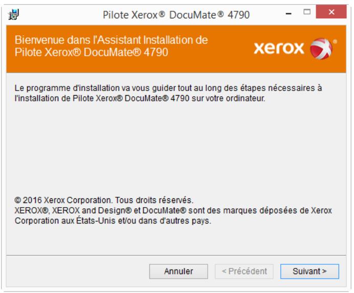 XEROX DOCUMATE 4790 - Installation du PILOTE du scanneur - 1