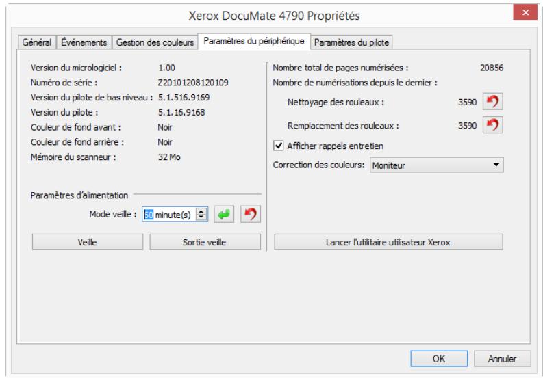 XEROX DOCUMATE 4790 - Paramètres du périphérique - 1