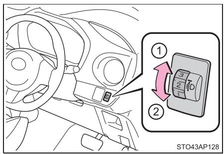 TOYOTA YARIS GR - Sélecteur de correcteur manuel d'assiette des projecteurs - 2