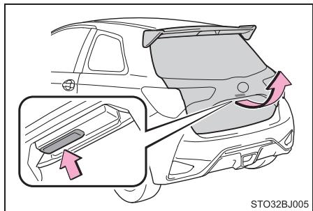 TOYOTA YARIS GR - Ouverture du hayon depuis l'extérieur du véhicule - 1