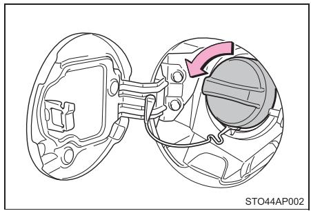 TOYOTA YARIS GR - Ouverture du bouchon de réservoir de carburant - 2