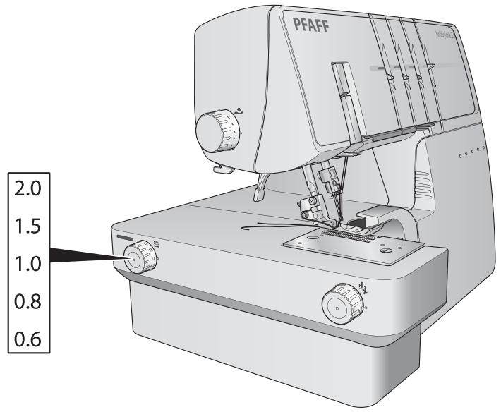 PFAFF HOBBYLOCK 2.5 - Overlock froncé (tissus extensibles, tricots) - 1