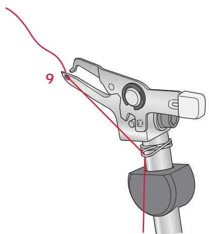 PFAFF HOBBYLOCK 2.5 - Enfilage du boucleur supérieur (rouge) - 3
