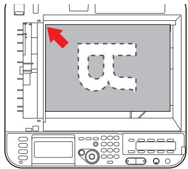 OKI MC363DN - Positionnement des documents sur la VITRE - 1