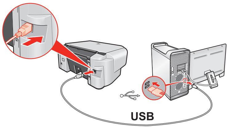 CANON MP140 - Connect one end of the USB cable to the computer, the other to the machine. - 1
