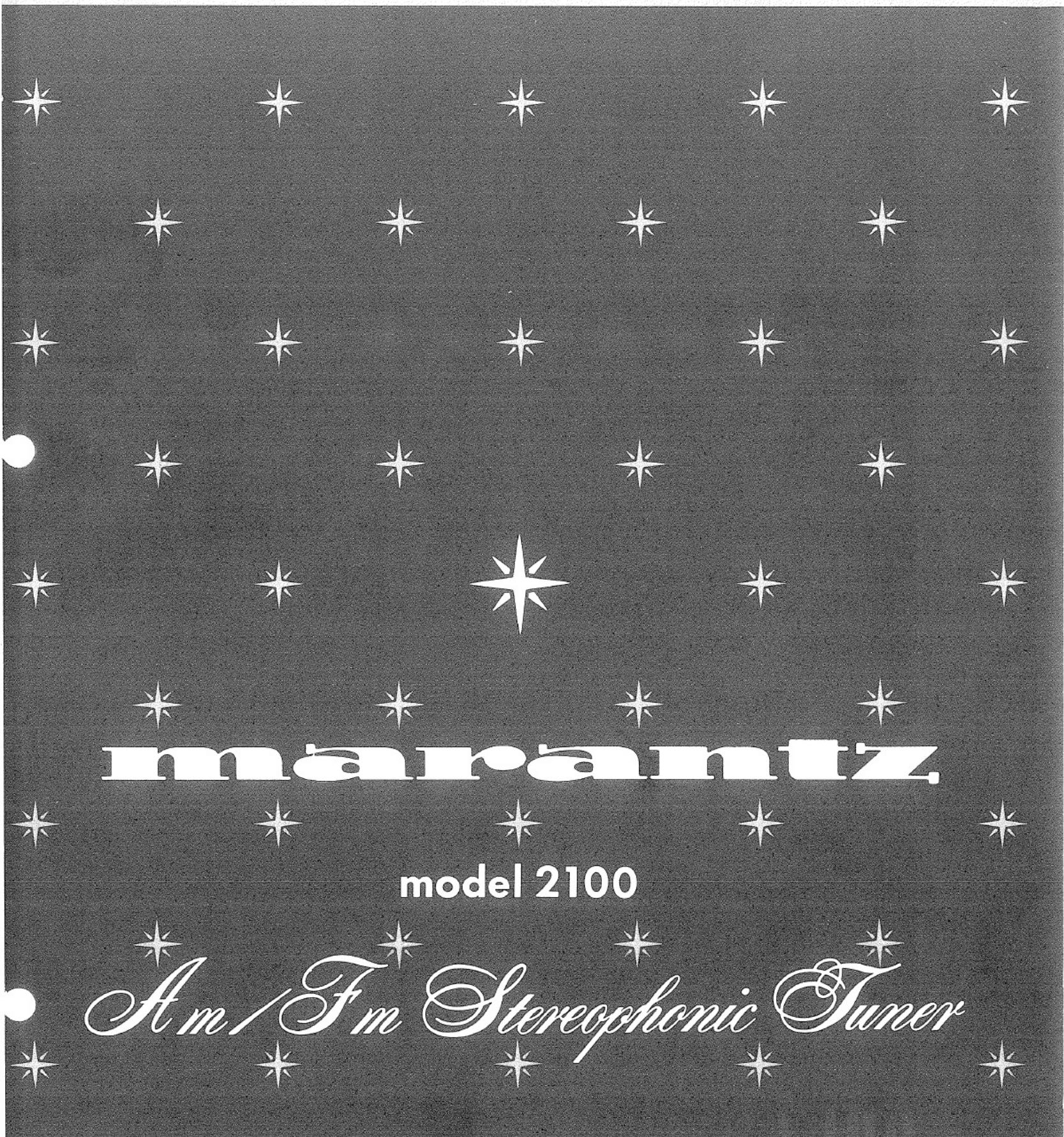 MARANTZ 2100L - MANUAL - 1