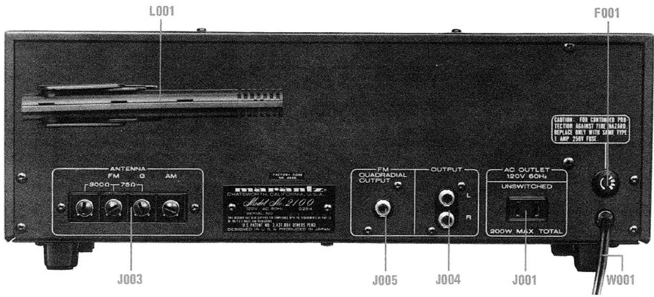 MARANTZ 2100L - CHASSIS - TOP VIEW - U.S.A. & CANADA - 2