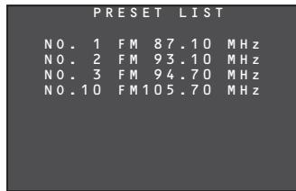 MARANTZ CD 6003 - AFFICHAGE DE LA LISTE DES CANAUX PRÉRÉGLÉS - 3