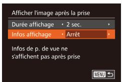 CANON G7X - Changement de l'écran affiché après les prises - 1
