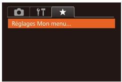CANON G7X - Sauvegarde des éléments du menu de prise de vue féquement utilisés (Mon menu) - 1