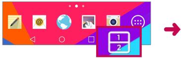 LG G PAD 7.0 - Utilisation de la fonction Dual window (Double fenêtre) - 1