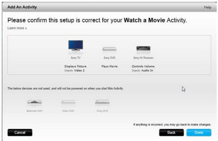 LOGITECH HARMONY ULTIMATE ONE - Adding a Watch Movie Activity - 1