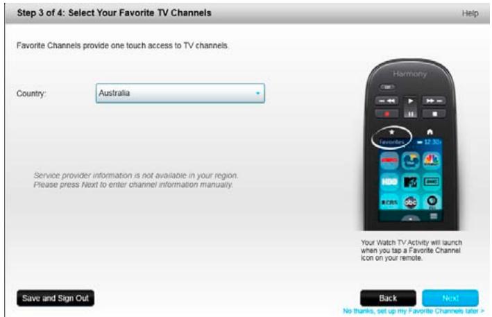 LOGITECH HARMONY ULTIMATE ONE - Setting up Favorites manually - 1