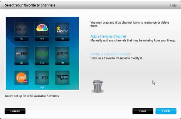 LOGITECH HARMONY ULTIMATE ONE - Adding, modifying and reordering Favorites - 2