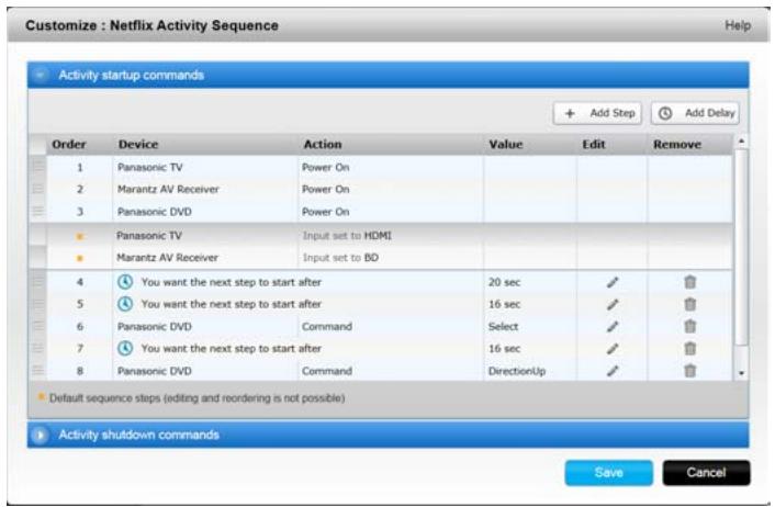 LOGITECH HARMONY ULTIMATE ONE - Customizing Activities - 2