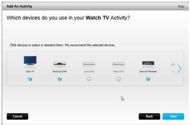 LOGITECH HARMONY ULTIMATE ONE - Adding a Watch TV Activity - 1