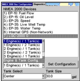 LOWRANCE 5200C - Setting Engine-Tank Configuration: - 1