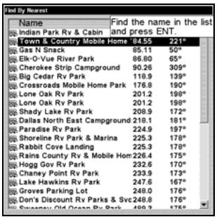 LOWRANCE 5200C - Find Map Places or Points of Interest (POI) - 5