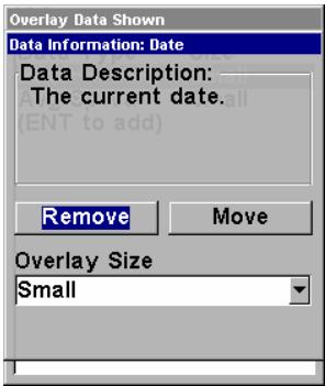 LOWRANCE 5200C - To remove overlaid data: - 2