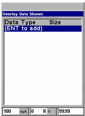 LOWRANCE 5200C - Overlay Data - 2