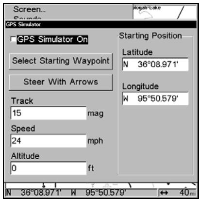 LOWRANCE 5200C - To get to the Simulators: - 1