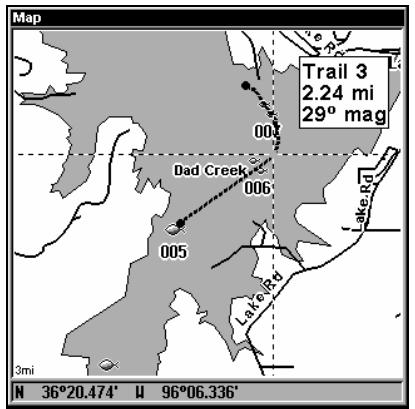 LOWRANCE 5200C - Edit a Trail Pattern - 2