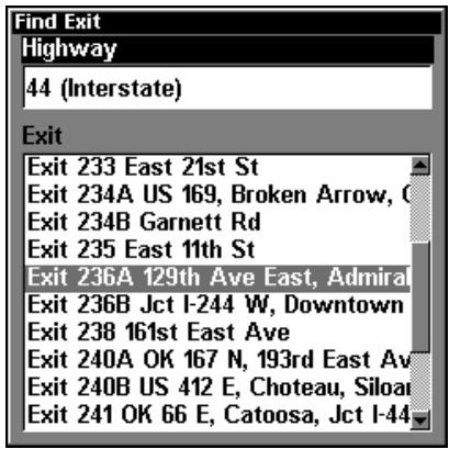 LOWRANCE 5200C - Find Interstate Highway Exits - 2