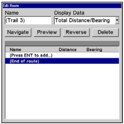 LOWRANCE 5200C - Routes Created in the Unit - 2